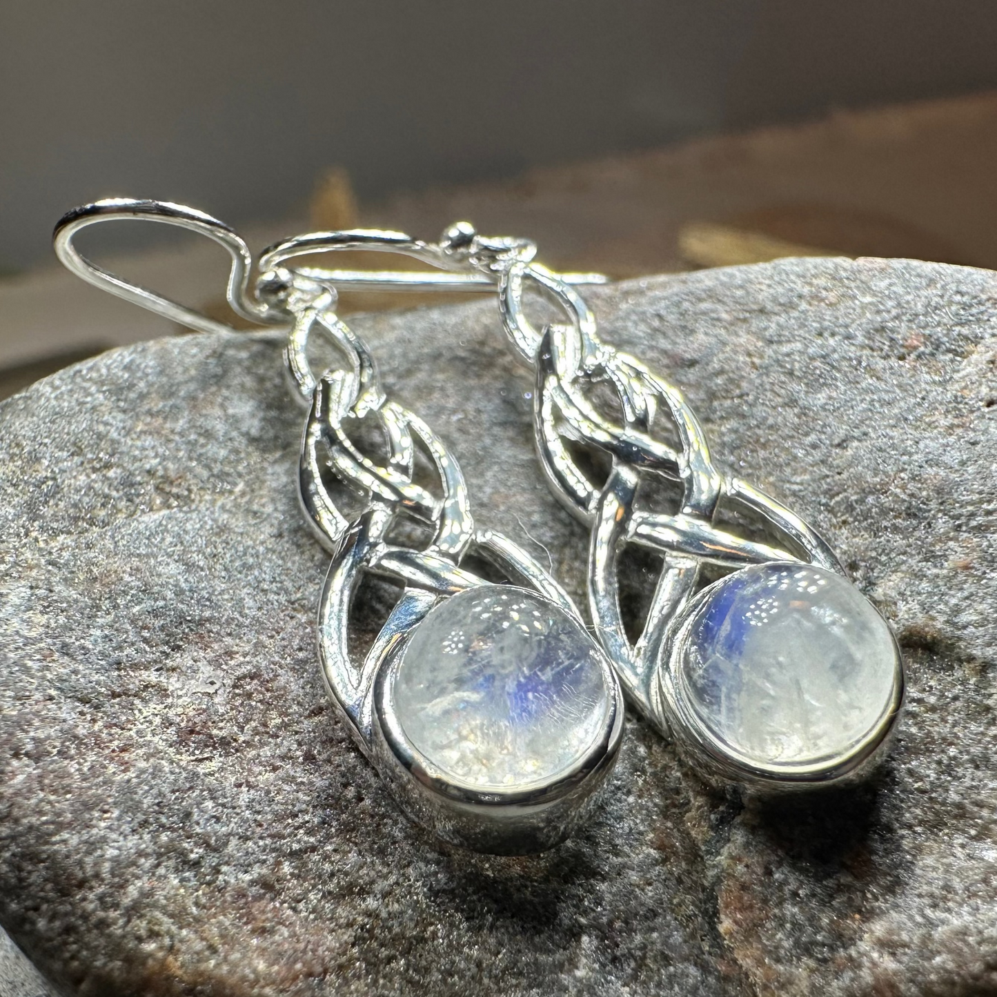 Marion Celtic Moonstone Earrings — view 5