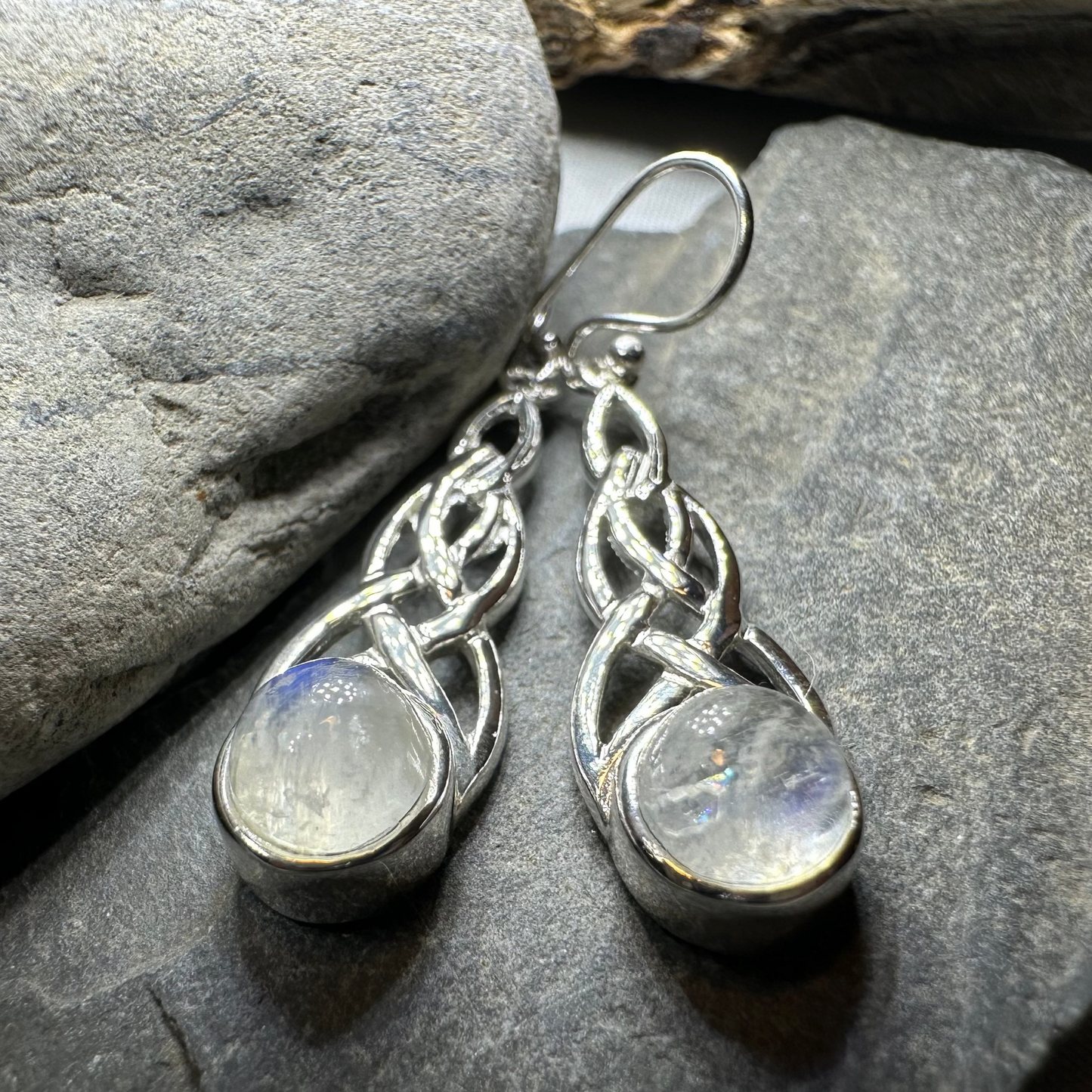 Marion Celtic Moonstone Earrings — view 6