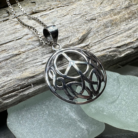 Load image into Gallery viewer, Peace Sign Necklace
