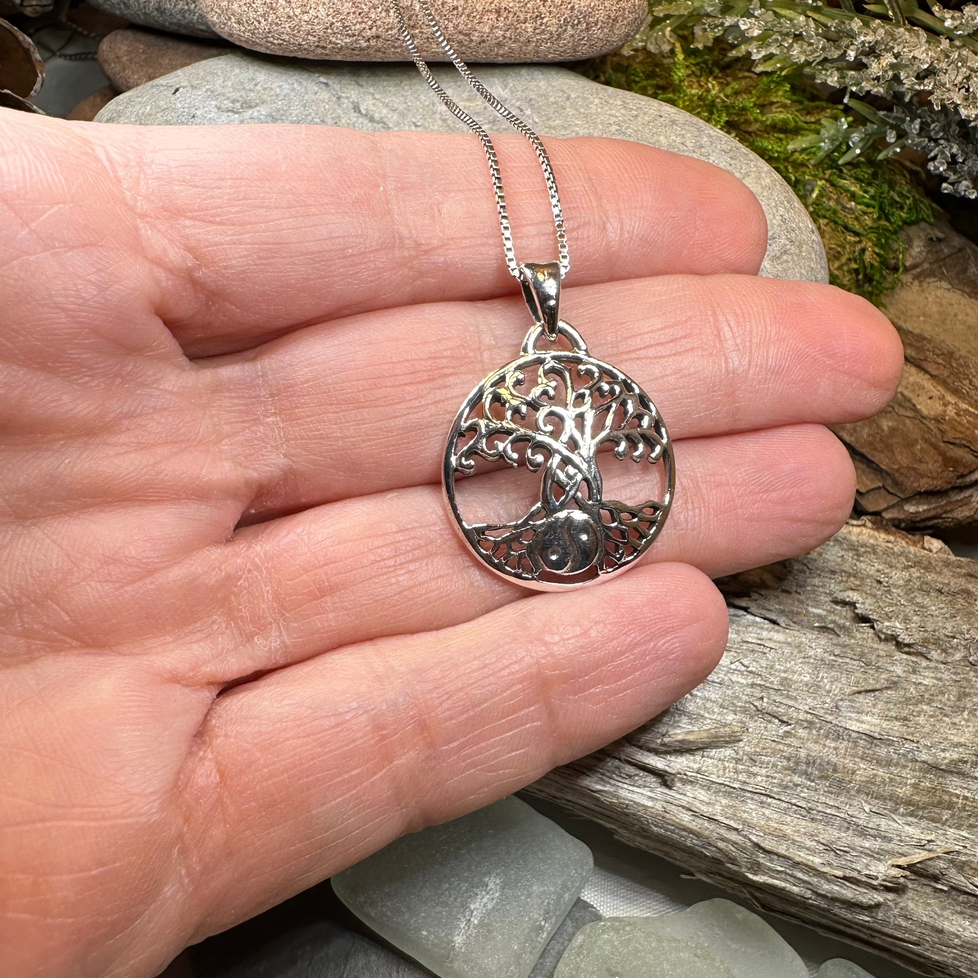 Yin Yang Tree of Life Necklace — view 5
