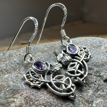Load image into Gallery viewer, Marcasite Thistle Earrings
