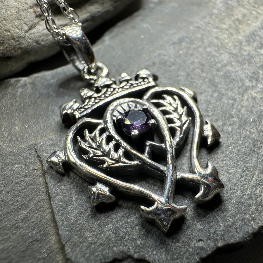 Amethyst Luckenbooth Necklace
