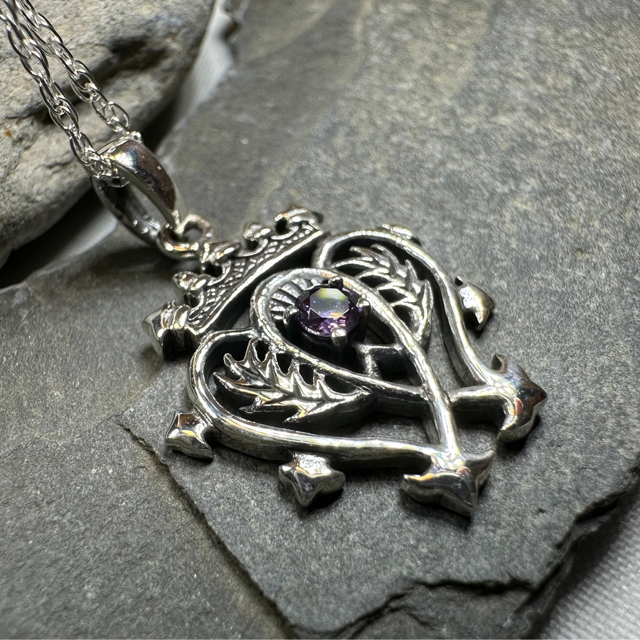 Amethyst Luckenbooth Necklace
