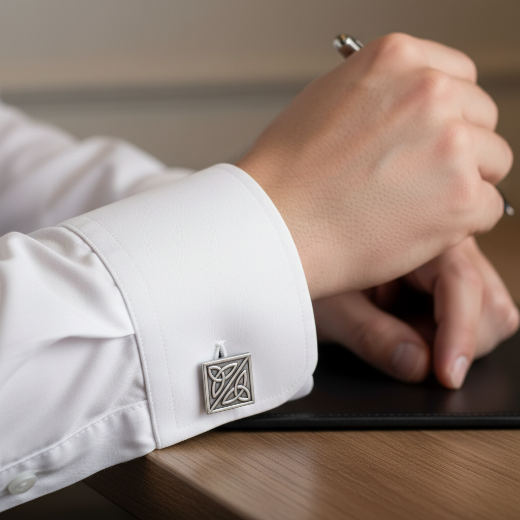 Trinity Knot Cufflinks for Men — view 2