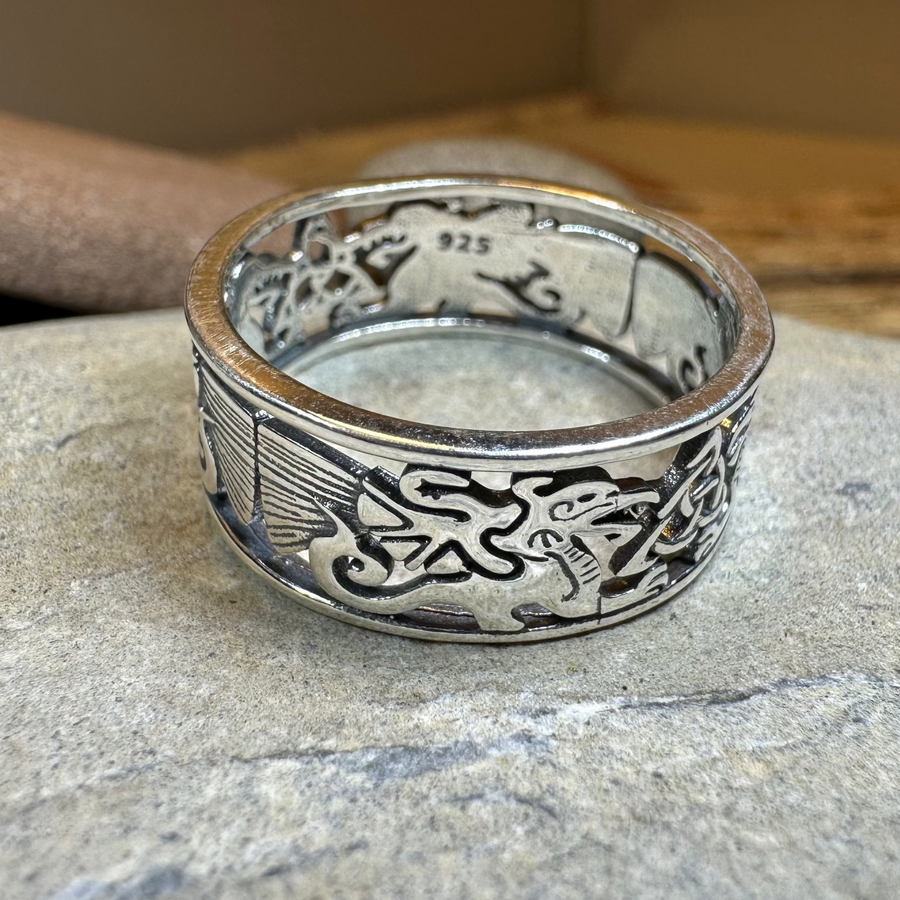 Welsh Dragon Band Ring