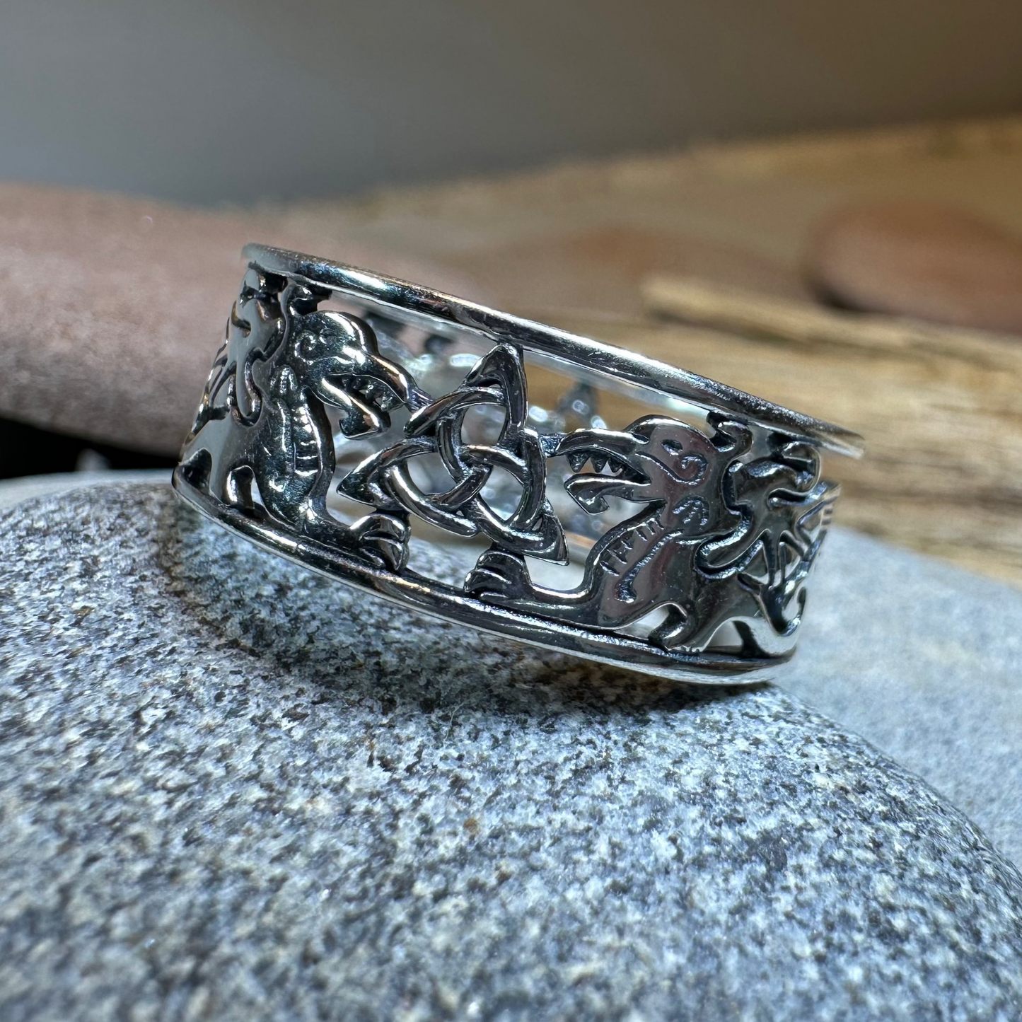 Welsh Dragon Band Ring