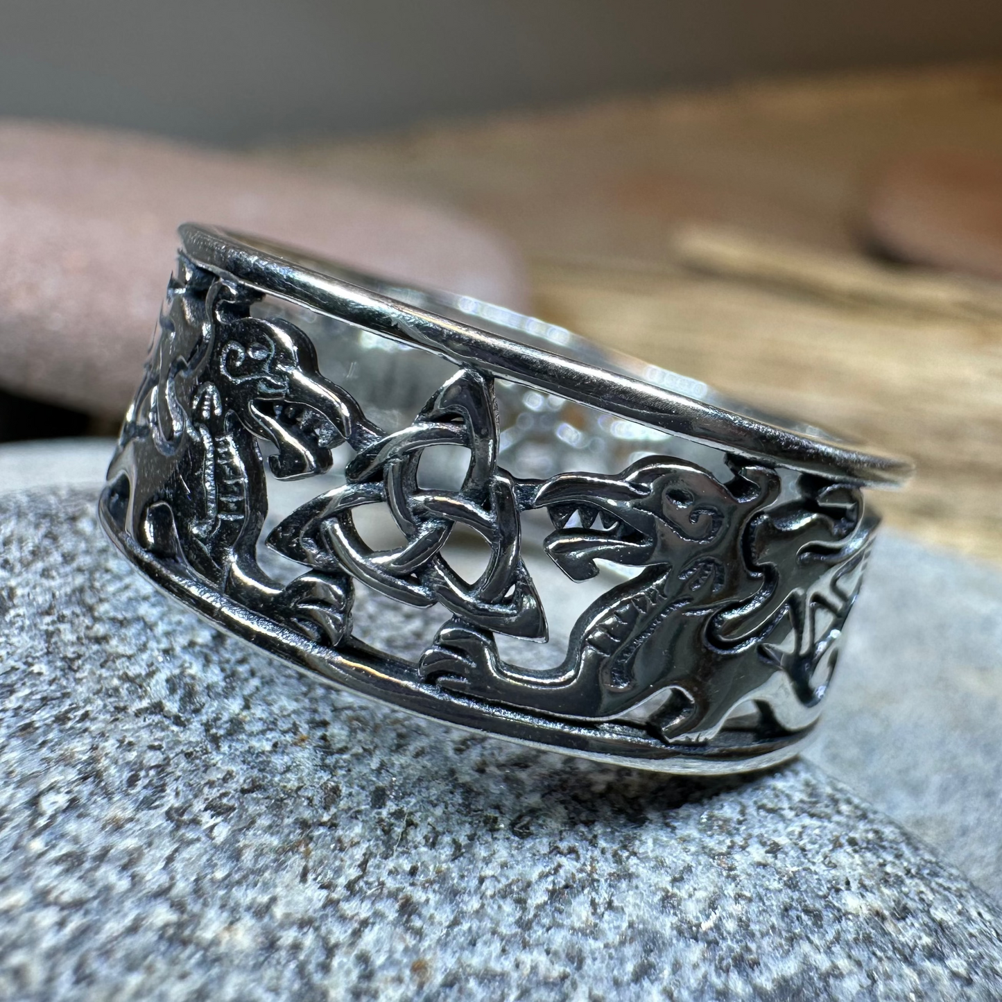 Welsh Dragon Band Ring