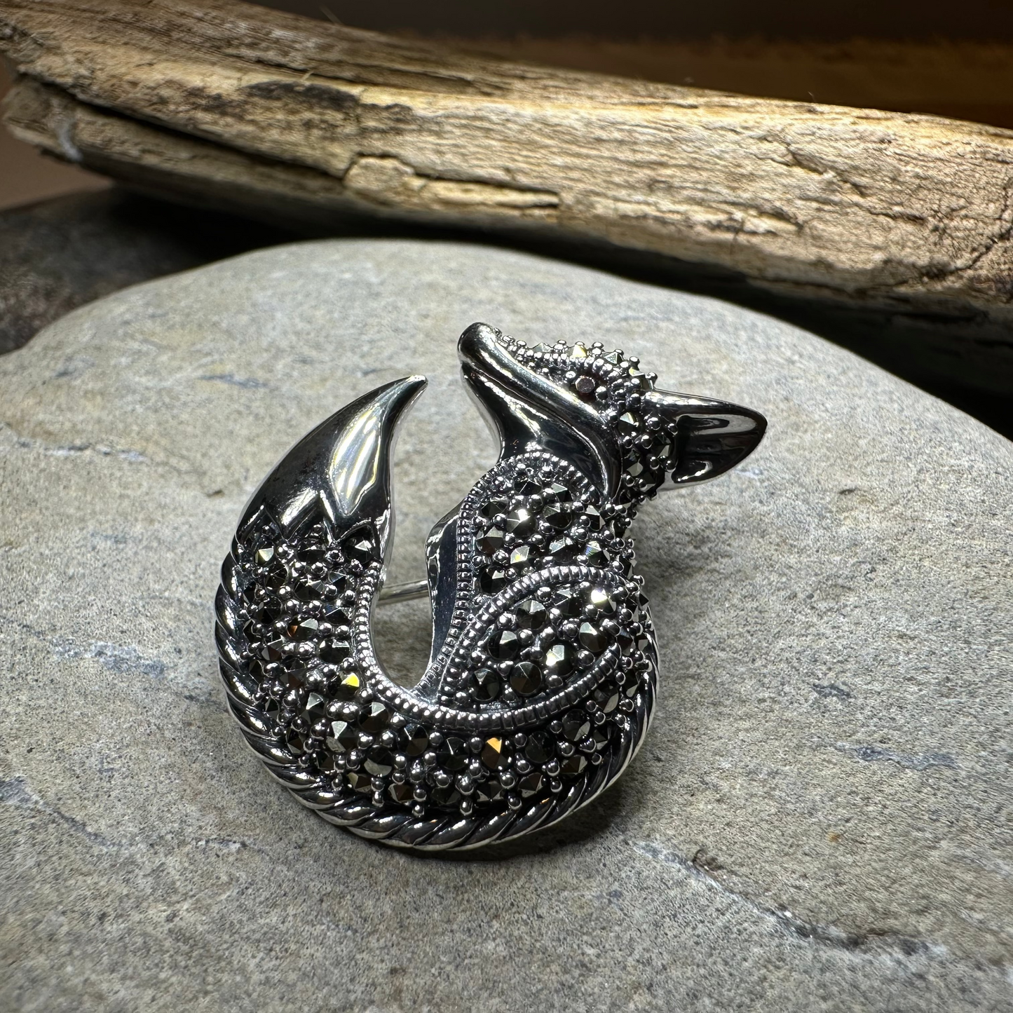 Marcasite Fox Brooch — view 5
