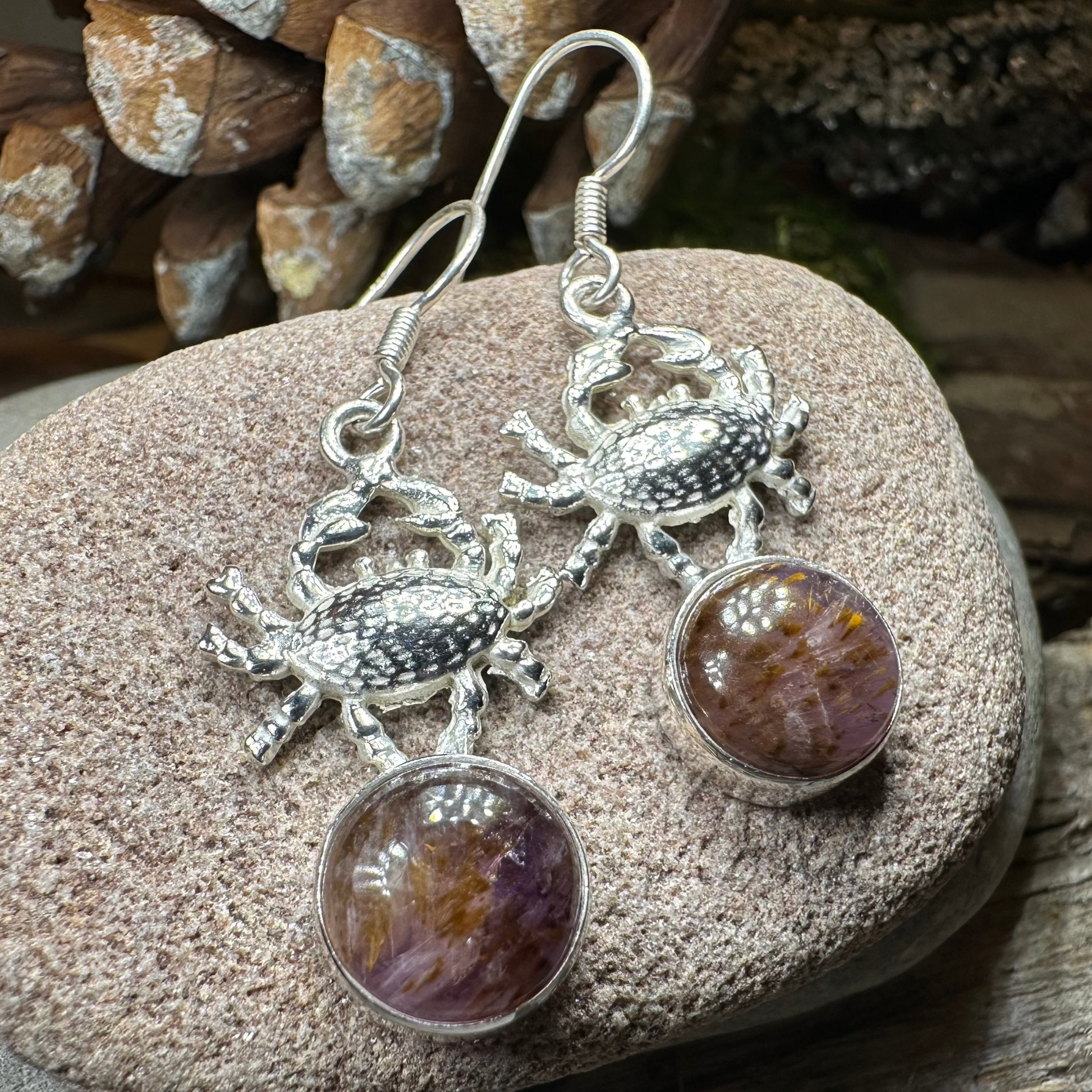 Seychelles Crab Earrings — view 3