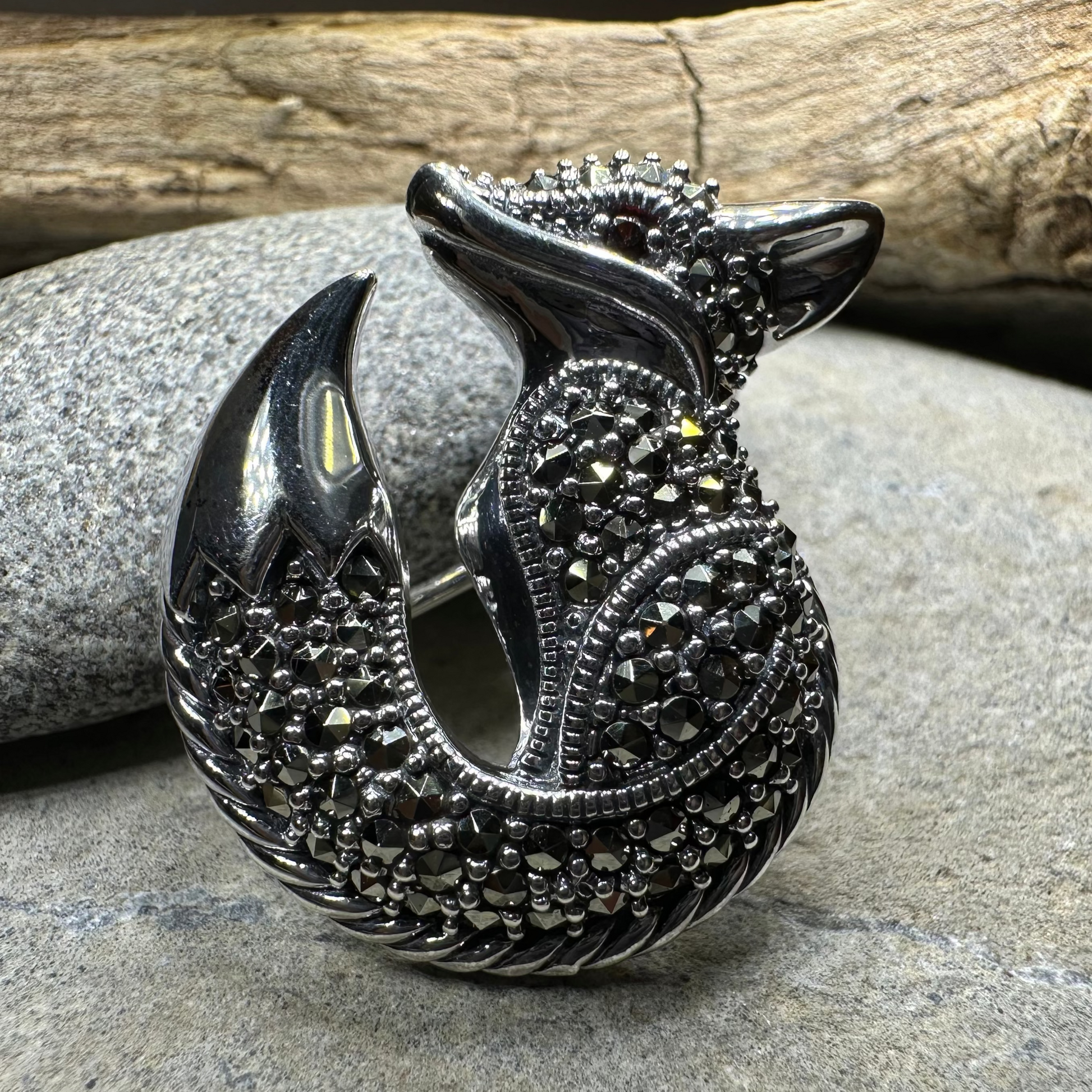 Marcasite Fox Brooch — view 8