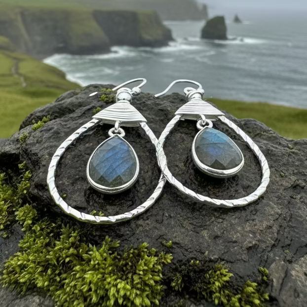 Delyth Celtic Earrings in sterling silver