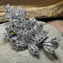 Load image into Gallery viewer, Marcasite Sweet Blossom Brooch
