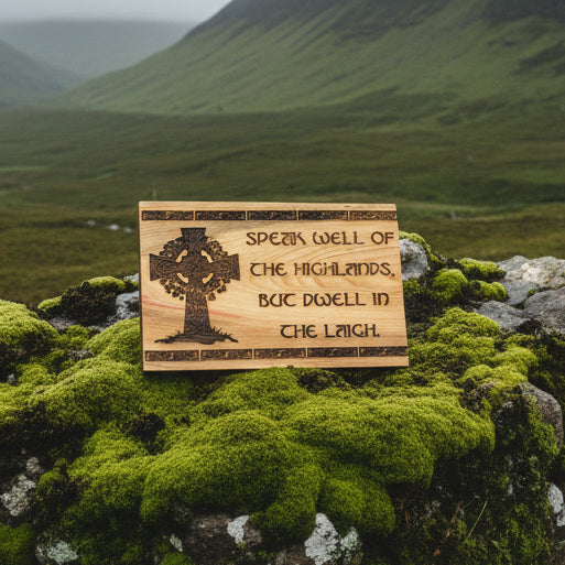 Handmade Scottish Proverb Wooden Plaque — view 4