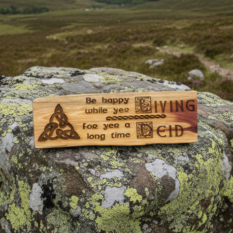 Handmade Scottish Proverb Wooden Plaque