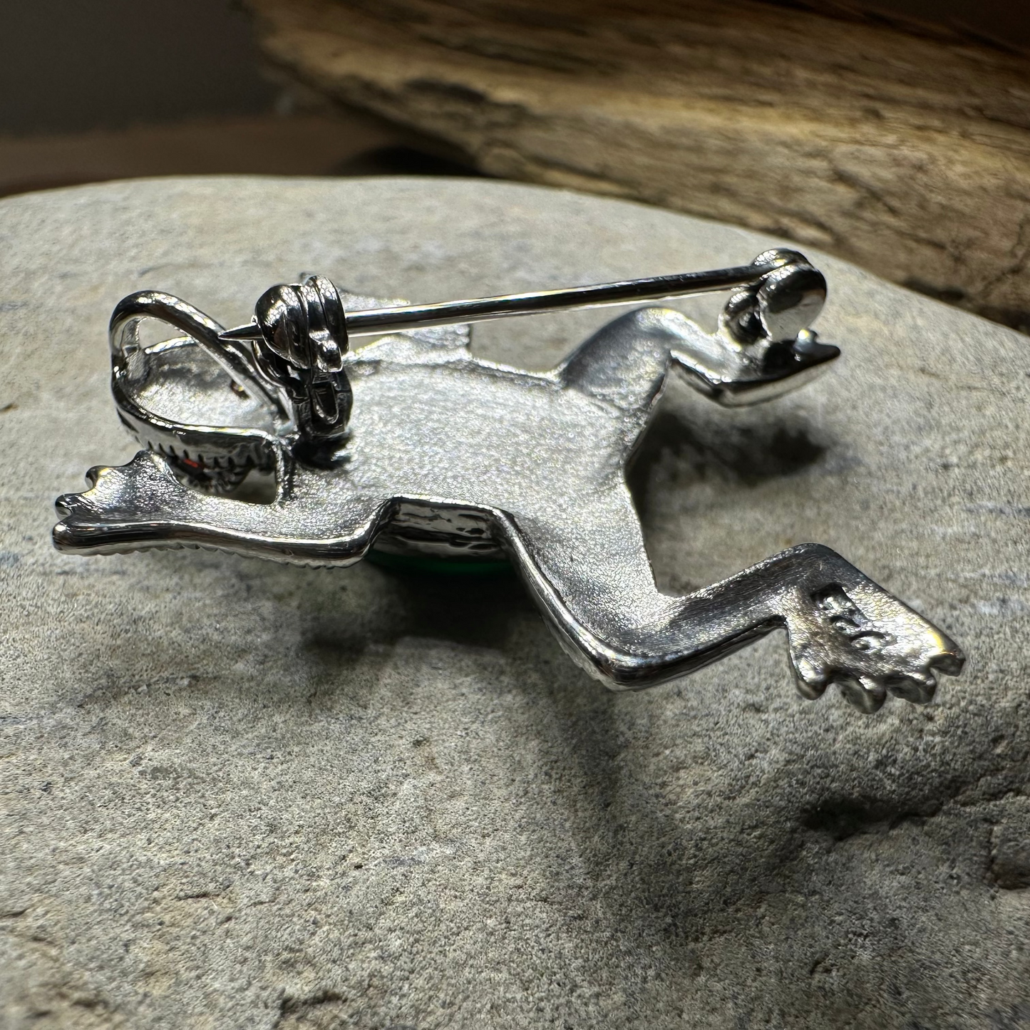 Marcasite Frog Brooch
