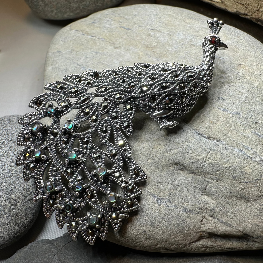 Bellevue Peacock Brooch & Pendant