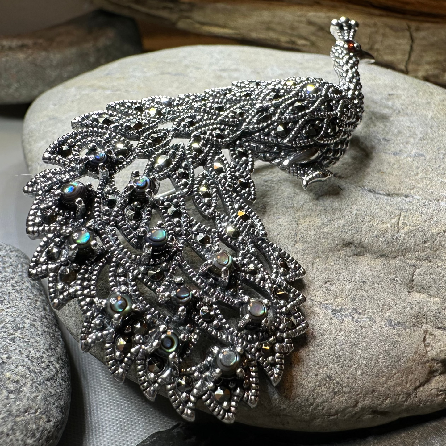 Bellevue Peacock Brooch & Pendant — view 6