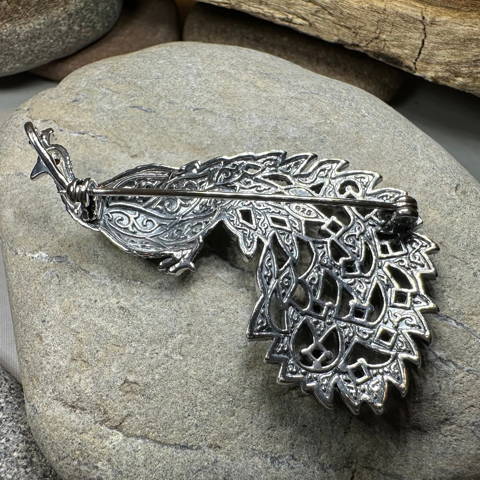 Bellevue Peacock Brooch & Pendant — view 12