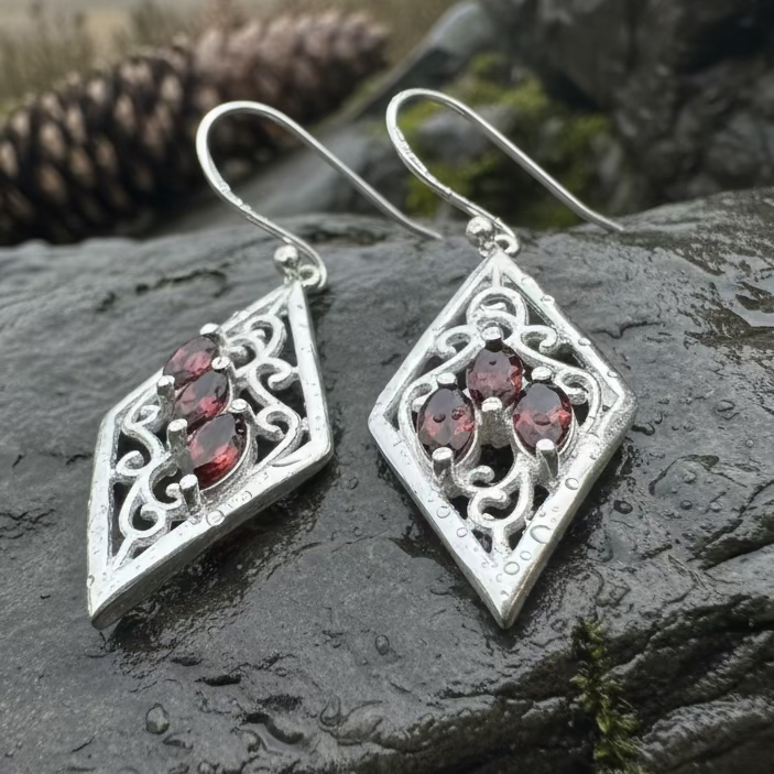 Mira Celtic Knot Earrings in sterling silver