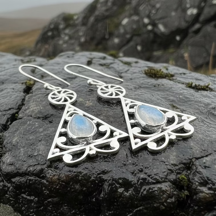 Celtic Wheel of Life Earrings in silver