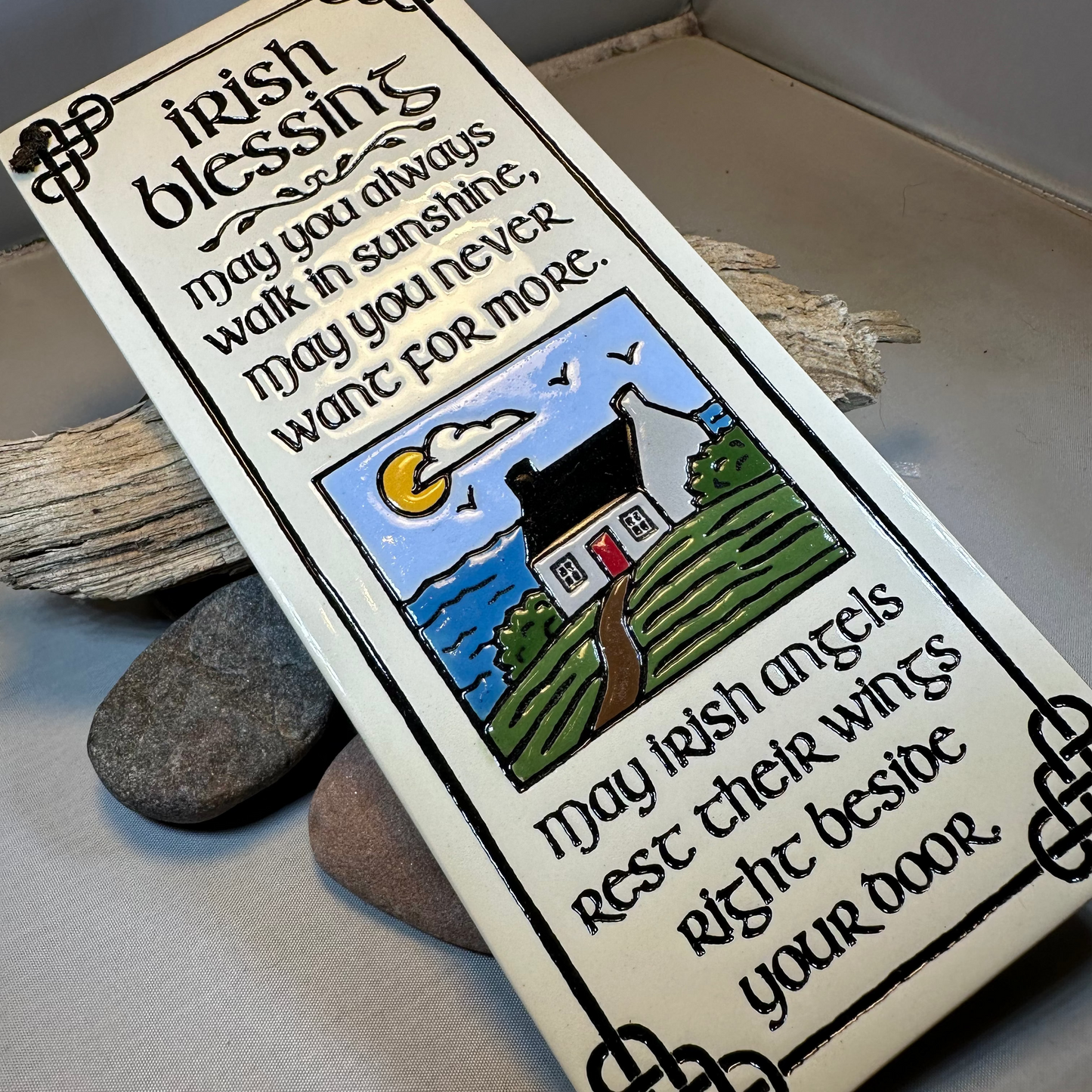 Irish Angels Blessing Ceramic Wall Art