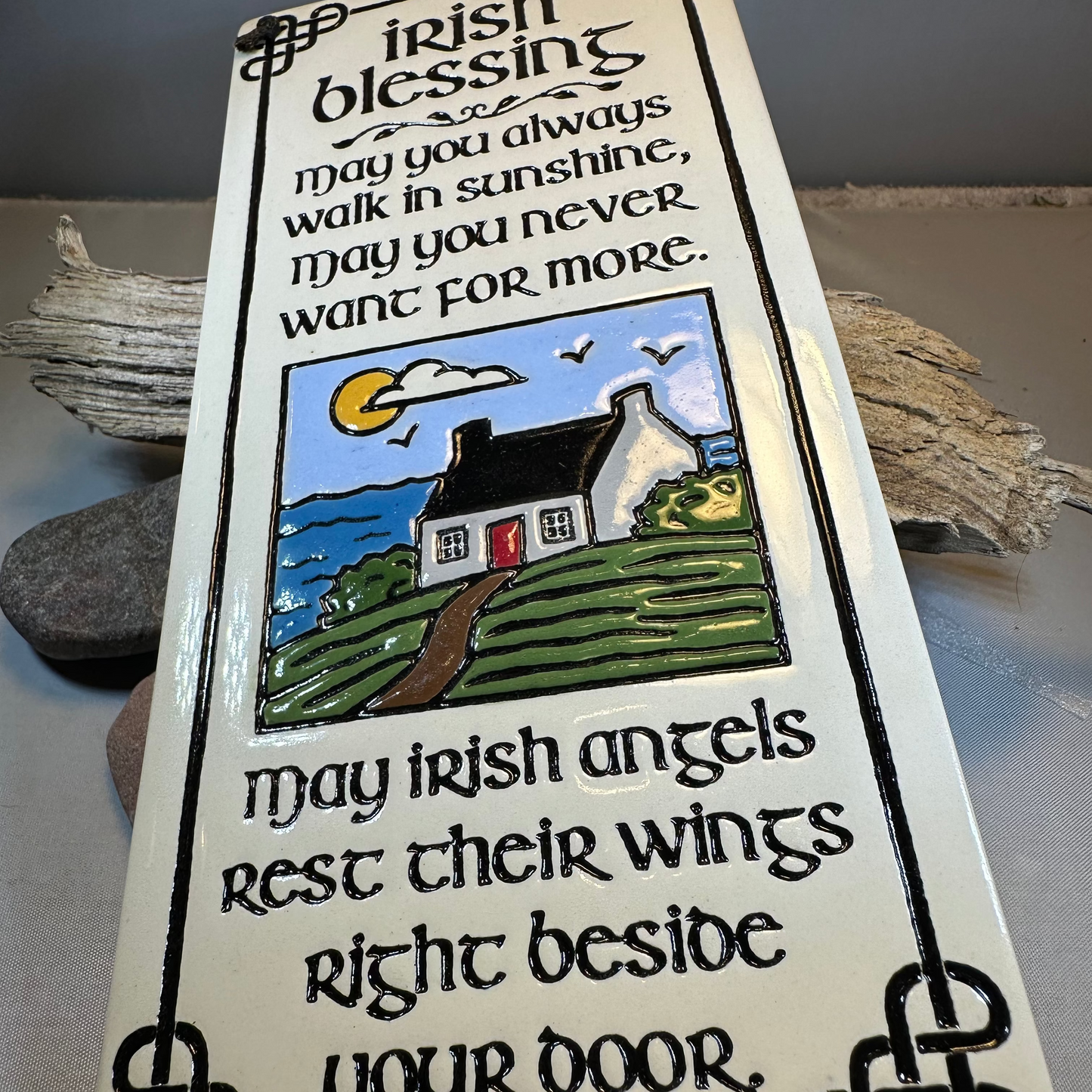 Irish Angels Blessing Ceramic Wall Art