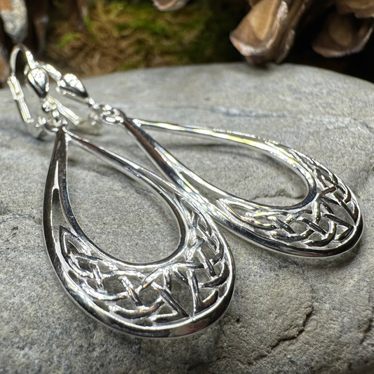 Celtic Elegance Leverback Earrings - Made in Ireland