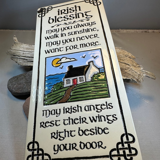 Irish Angels Blessing Ceramic Wall Art