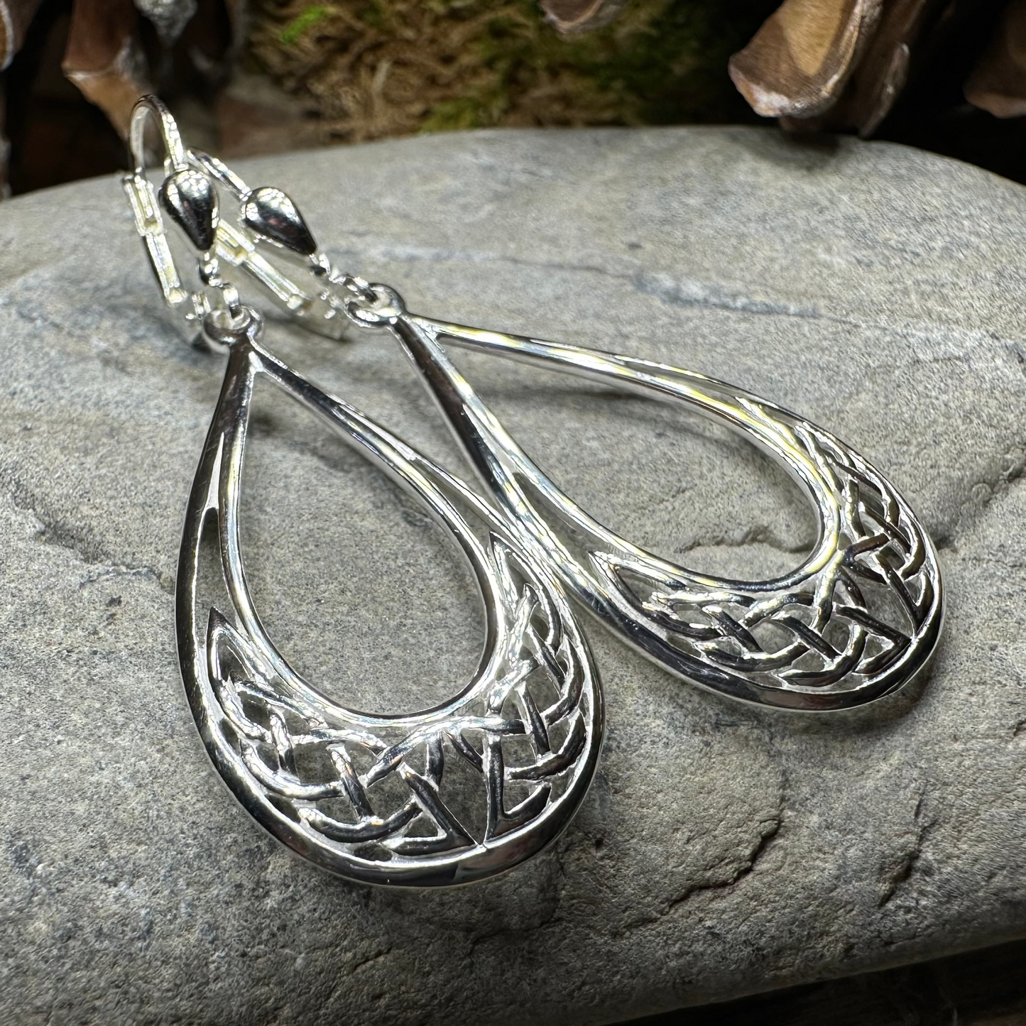Celtic Elegance Leverback Earrings - Made in Ireland — view 6