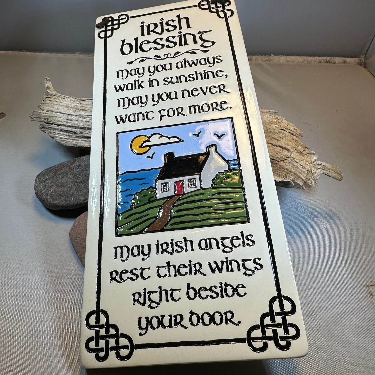 Irish Angels Blessing Ceramic Wall Art