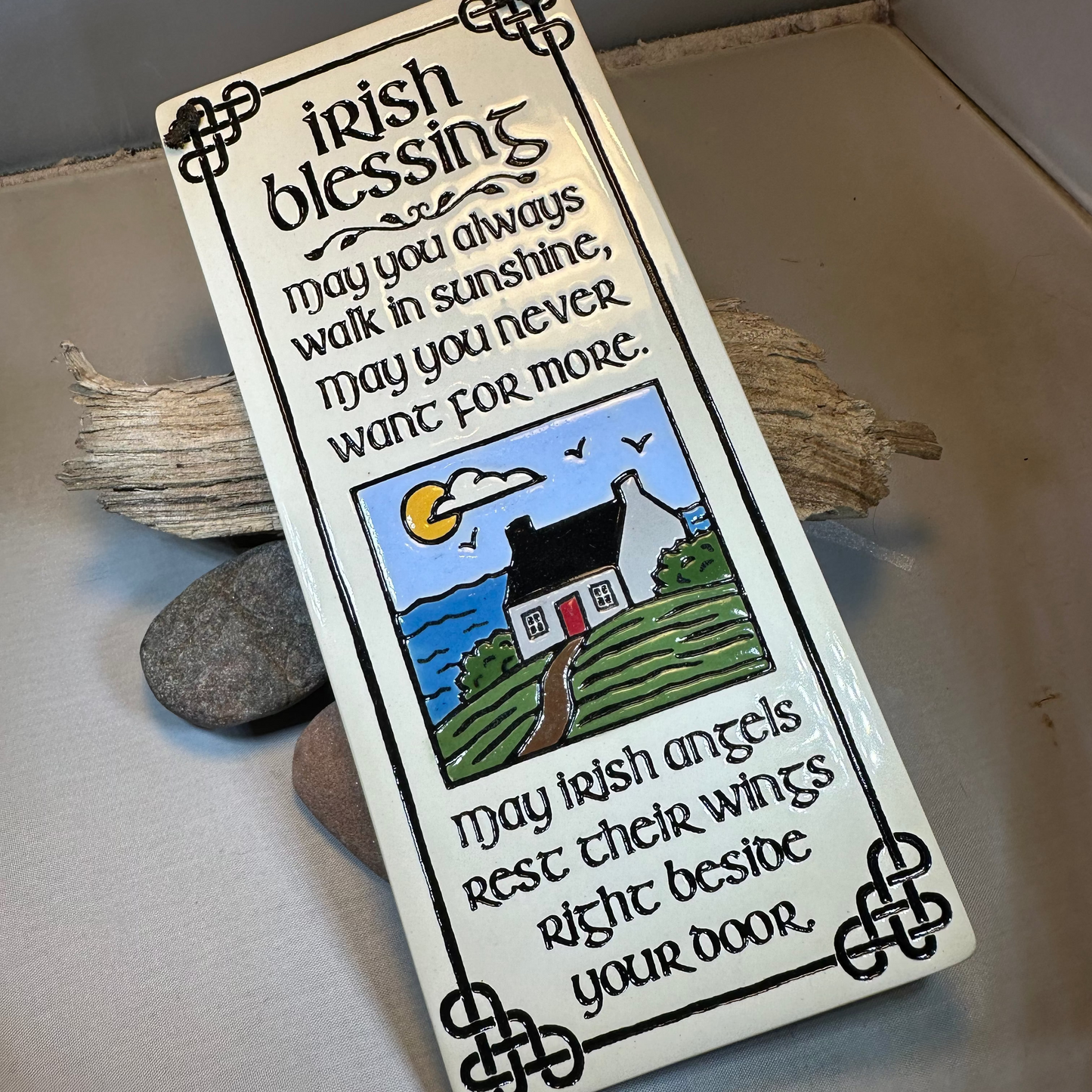 Irish Angels Blessing Ceramic Wall Art