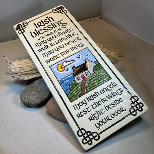 Irish Angels Blessing Ceramic Wall Art