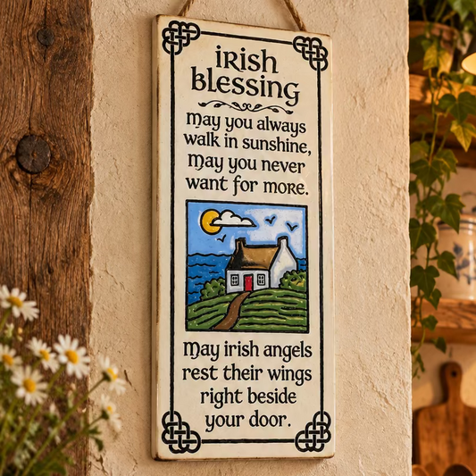 Irish Angels Blessing Ceramic Wall Art — view 4