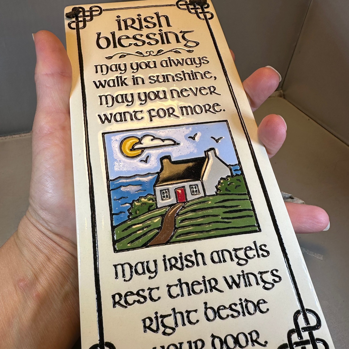 Irish Angels Blessing Ceramic Wall Art