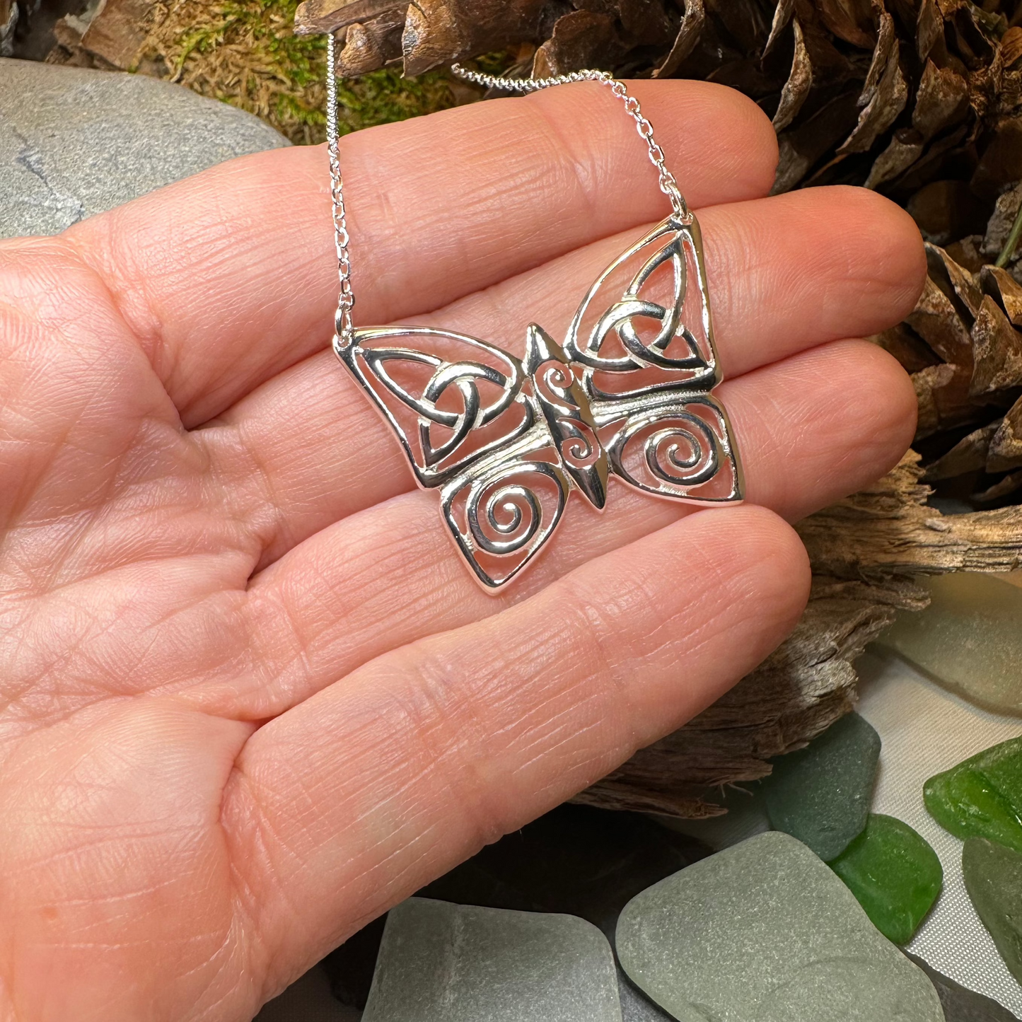 Sireena Butterfly Necklace - Made in Ireland — view 5