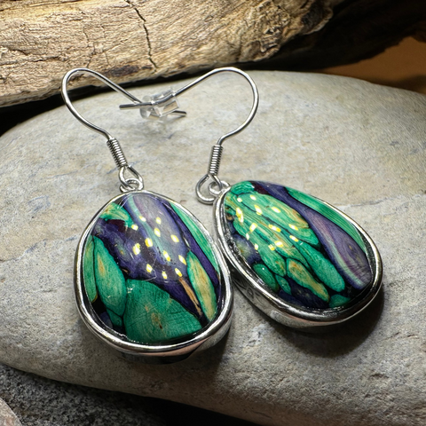 Load image into Gallery viewer, Scottish Heathergems Organic Earrings ~ Handmade in Scotland
