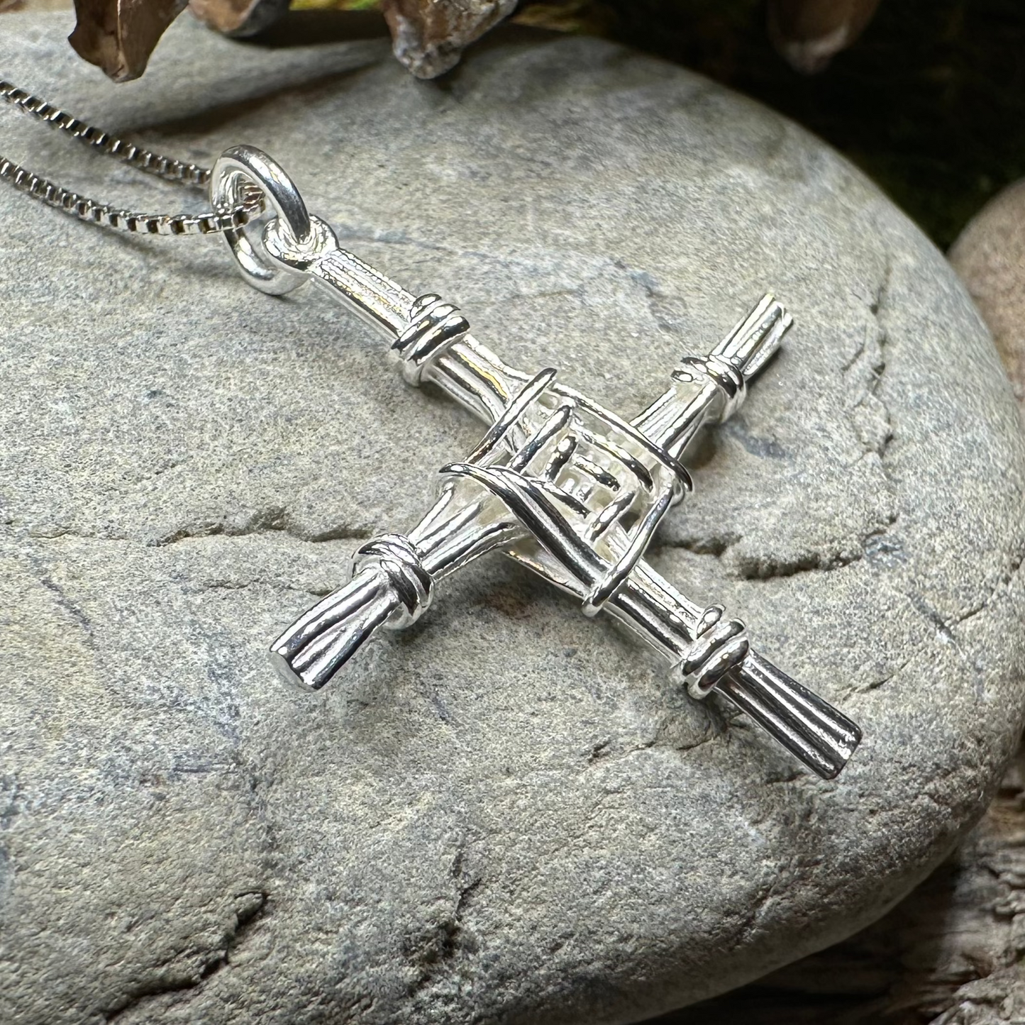 Kildare Irish Saint Brigid's Cross Necklace - Made in Ireland — view 6