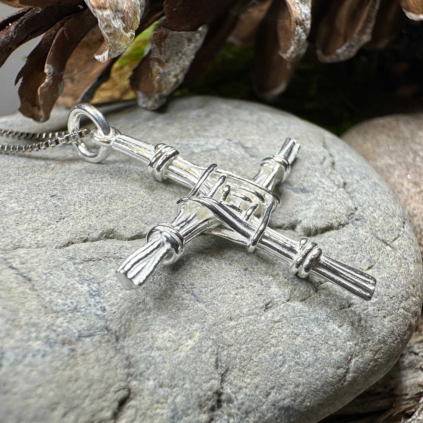 Kildare Irish Saint Brigid's Cross Necklace - Made in Ireland — view 4