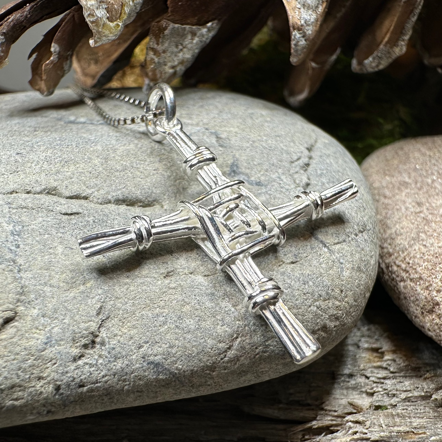 Kildare Irish Saint Brigid's Cross Necklace - Made in Ireland — view 5