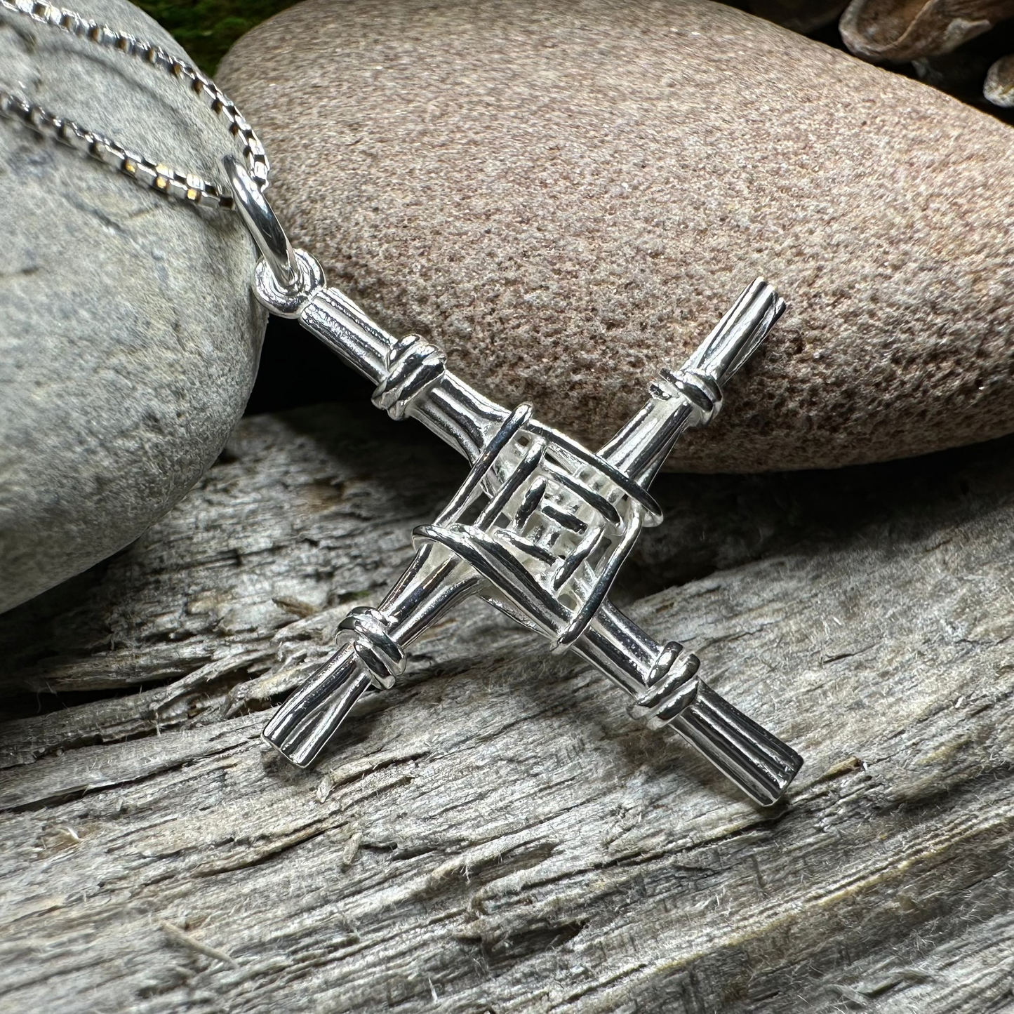 Kildare Irish Saint Brigid's Cross Necklace - Made in Ireland — view 7
