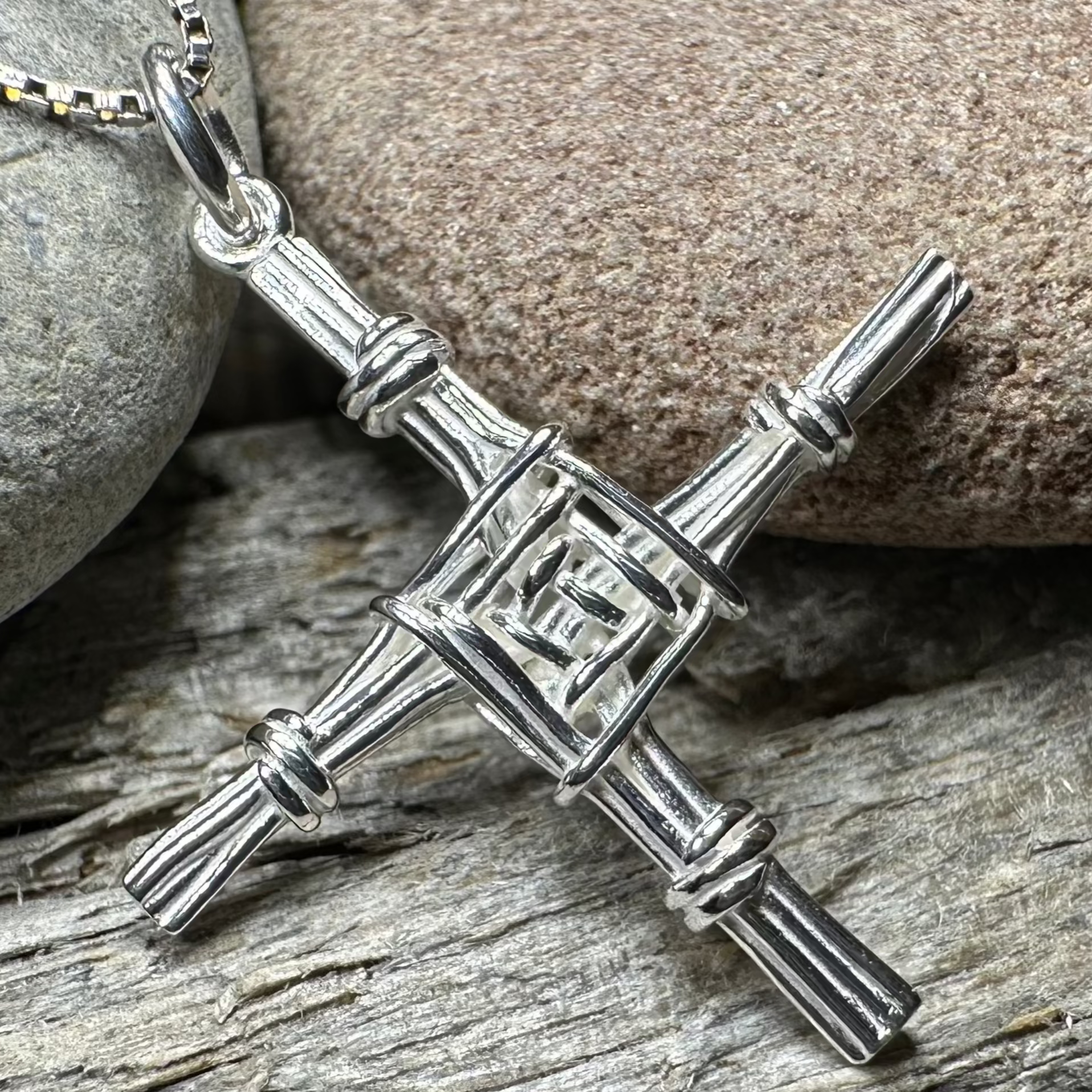 Kildare Irish Saint Brigid's Cross Necklace - Made in Ireland — view 3