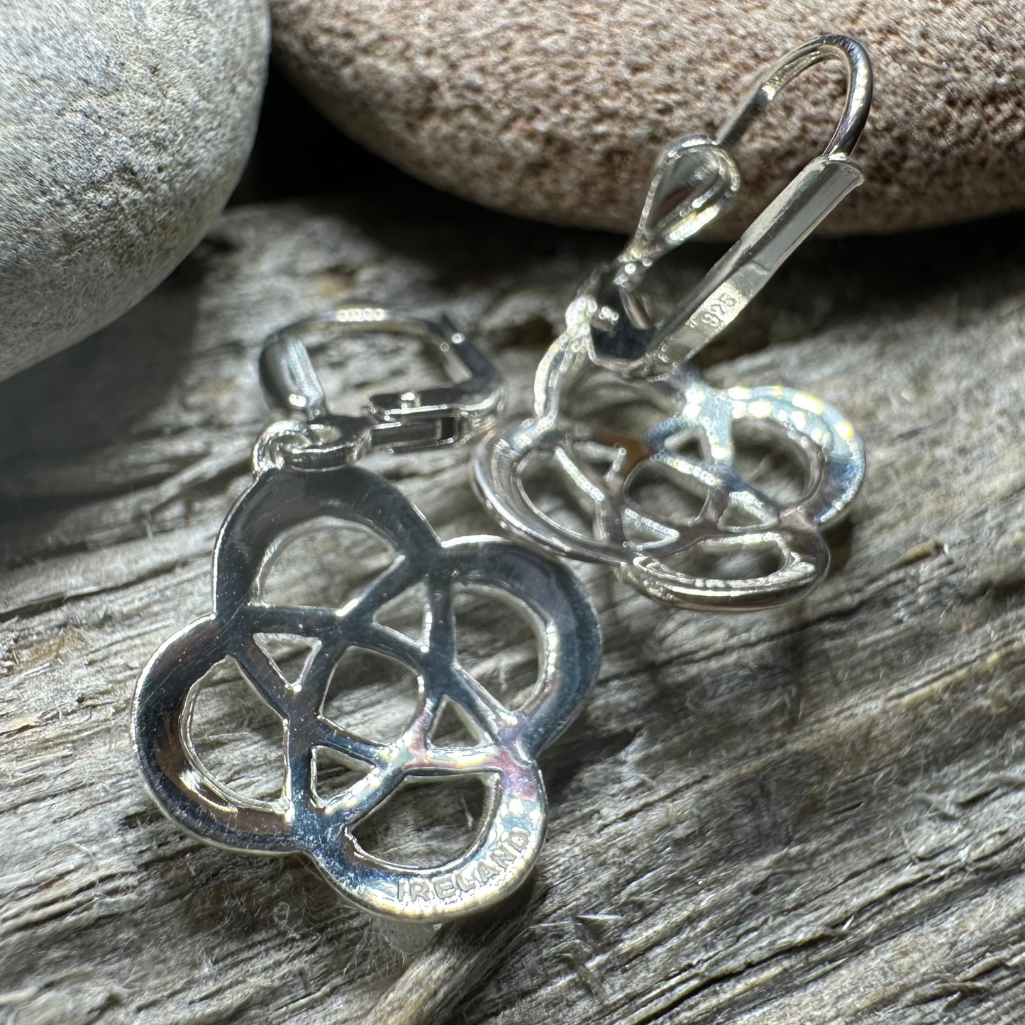 Celtic Dara Knot Leverback Earrings - Made in Ireland — view 7