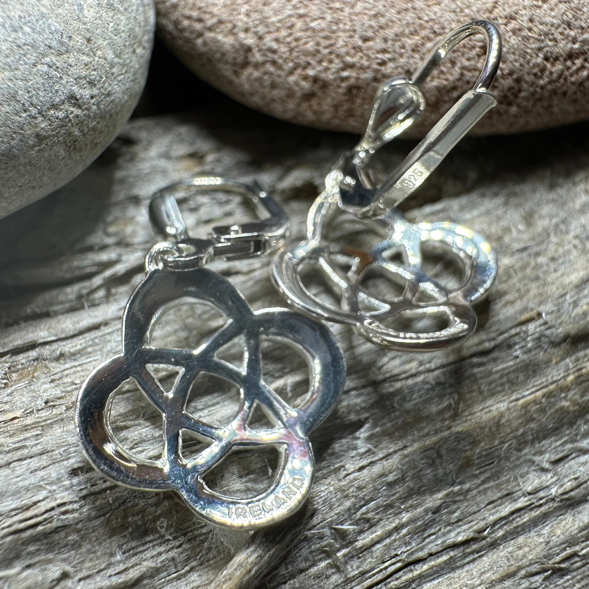 Celtic Dara Knot Leverback Earrings - Made in Ireland — view 7