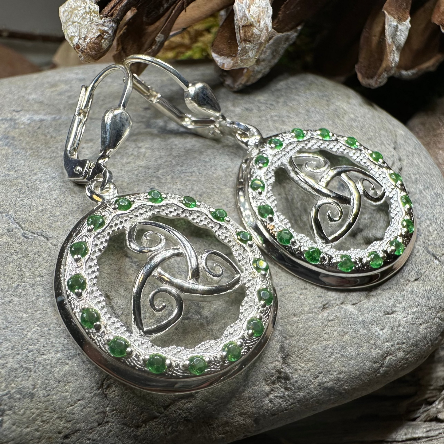 Makailyn Trinity Knot Leverback Earrings - Made in Ireland — view 5