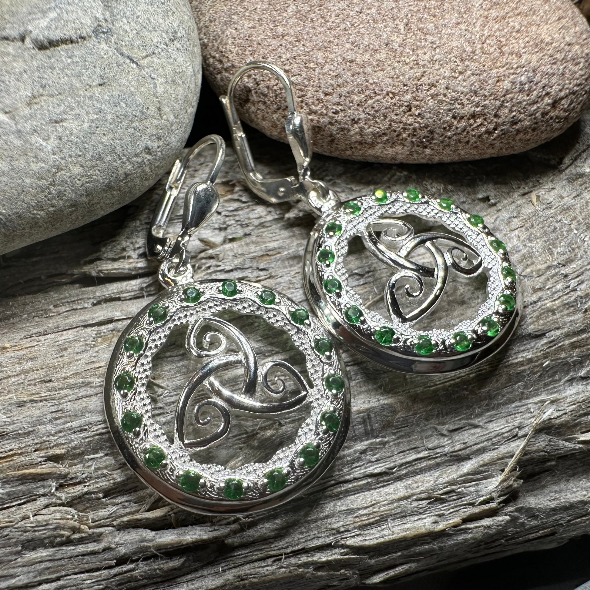 Makailyn Trinity Knot Leverback Earrings - Made in Ireland — view 7