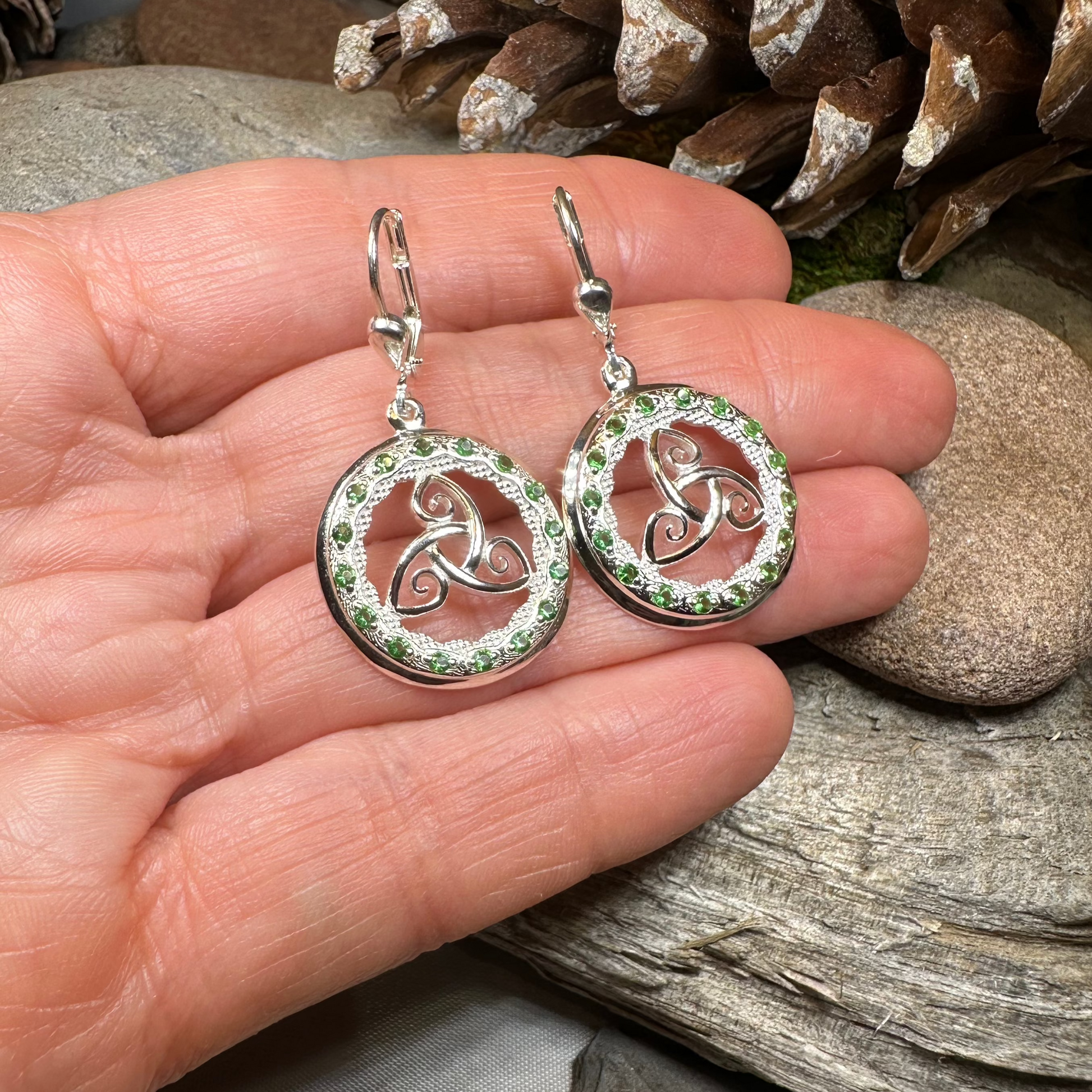 Makailyn Trinity Knot Leverback Earrings - Made in Ireland — view 6