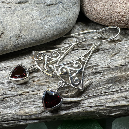 Teleri Triple Spiral Earrings — view 7