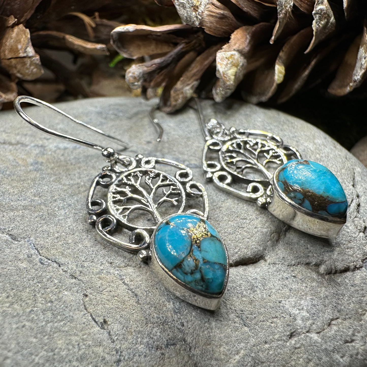 Ancient Tree of Life Earrings — view 2