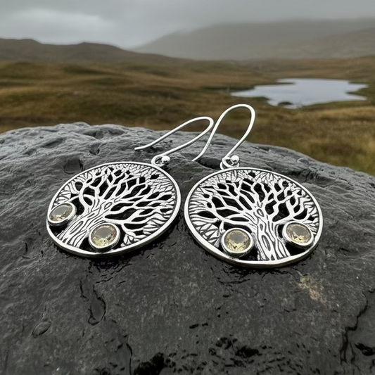 Eden Tree of Life Citrine Earrings