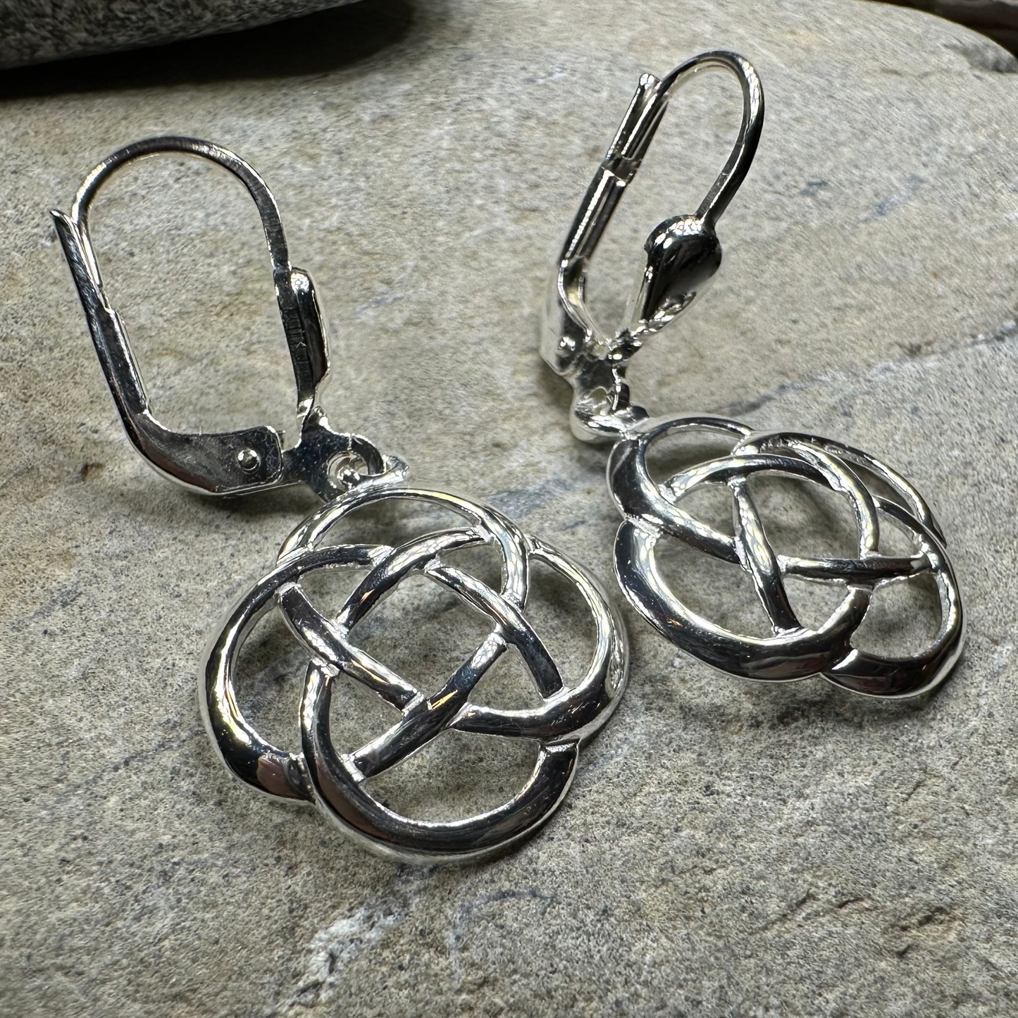 Celtic Dara Knot Leverback Earrings - Made in Ireland — view 6